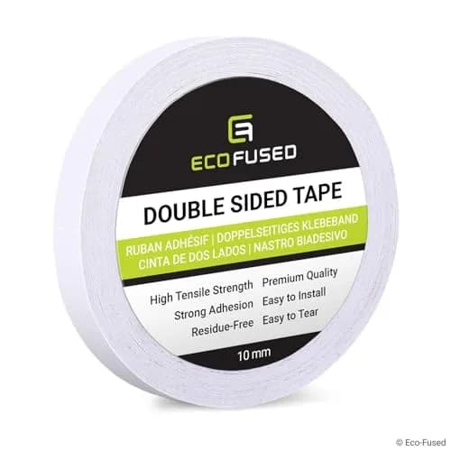 Eco-Fused Premium Double Sided Adhesive Tape 10mm x 50m (0.4" x 55 Yards) | Industrial & Craft Adhesive Roll thumbnail 1