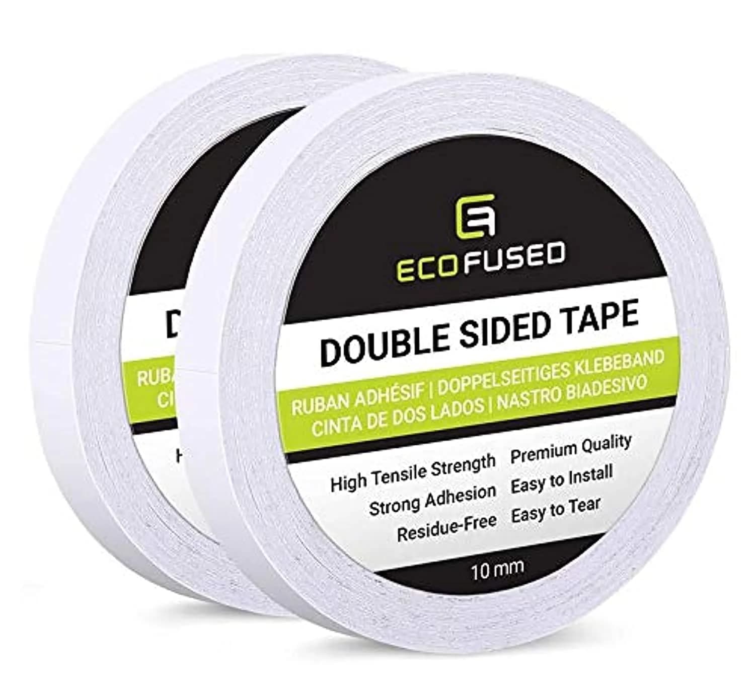 Eco-Fused Double-Sided Conductive Copper Foil Tape 12.7mm x 20m | EMI/RF Shielding, Paper Circuits, Arts & Crafts — 2 Rolls .4" X 55 Yards