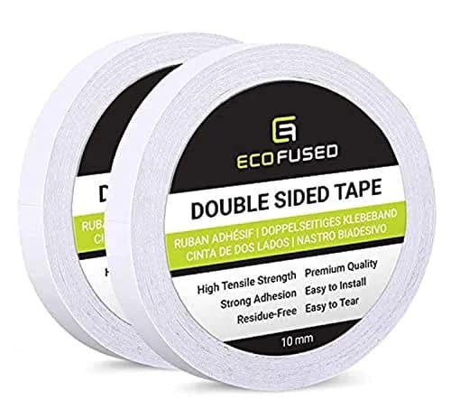 Eco-Fused Premium Double Sided Adhesive Tape 10mm (0.4 Inch) x 50m (55 Yards) | 2 Rolls for Arts, Crafts & Office thumbnail 1
