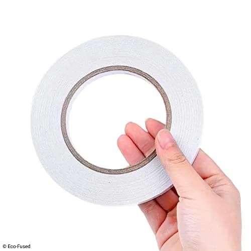 Eco-Fused Premium Double Sided Adhesive Tape 10mm (0.4 Inch) x 50m (55 Yards) | 2 Rolls for Arts, Crafts & Office thumbnail 2