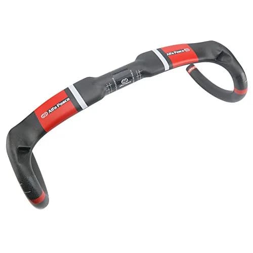 Alfa Pasca Aero Handlebars Carbon Drop Bars 31.8x420mm 210g ±10g | Ultra-Light Matte Black with Red Accents thumbnail 9