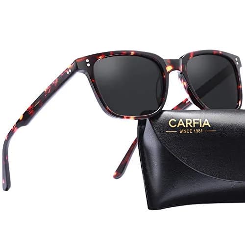 CARFIA Acetate Polarized Sunglasses for Women UV400 Protection CA5354 | Stylish, Durable & UV Safe thumbnail 1
