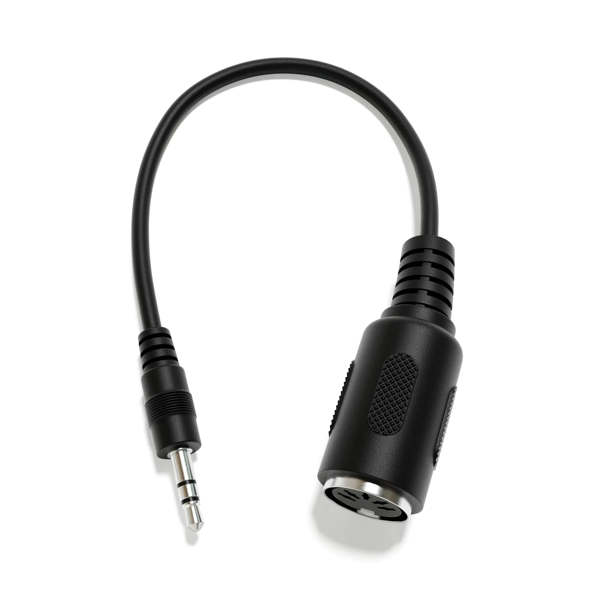 ExcelValley 5-Pin DIN MIDI Adapter Breakout Cable for 3.5mm Mini Jack, 15cm (5.91") | Connects MIDI Devices to Audio Jacks — A-3.5mm / Straight