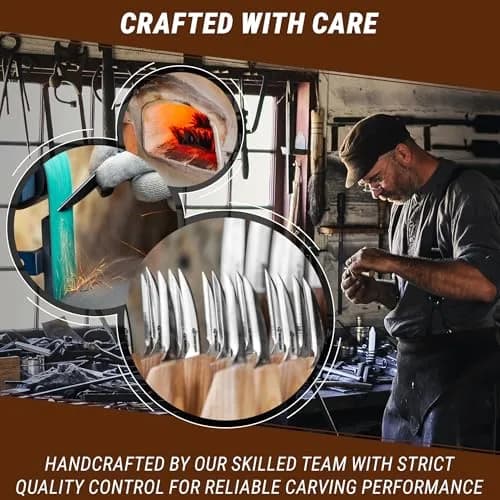 BeaverCraft Wood Chip Carving Knife C8 1.8" | Fine Detail Wood Carving Tool for Beginners & Kids thumbnail 8