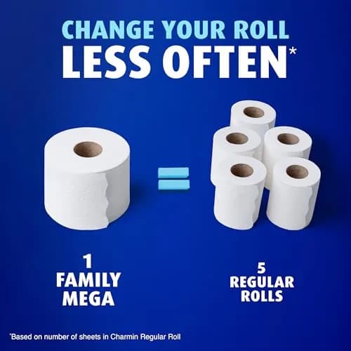 Charmin Ultra Soft Cushiony Touch Toilet Paper, 18 Family Mega Rolls (4806 Sheets Total) | 2-Ply, Unscented, Septic-Safe thumbnail 4