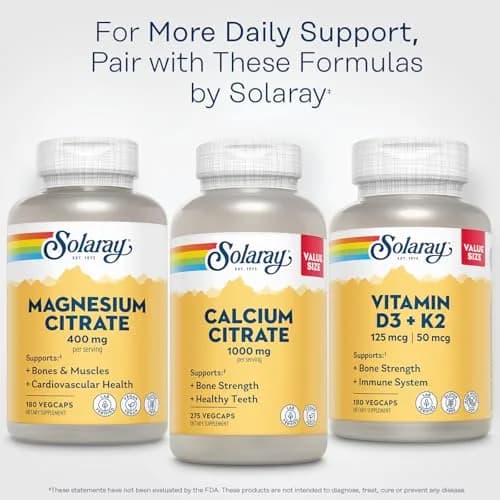 Solaray Magnesium Citrate 400mg | Vegan Capsules for Bone & Muscle Support in India thumbnail 6