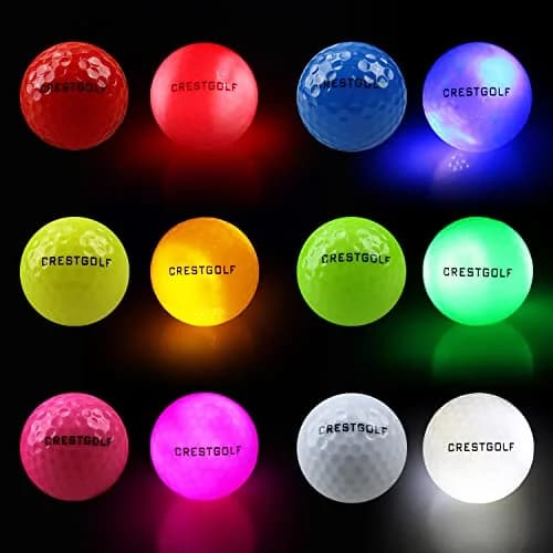 Crestgolf 6 Pack Glow in The Dark Golf Balls Light up Night LED Golf Balls with 12-Minute Reset Timer thumbnail 5
