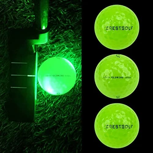 Crestgolf 6 Pack Glow in The Dark Golf Balls Light up Night LED Golf Balls with 12-Minute Reset Timer thumbnail 6