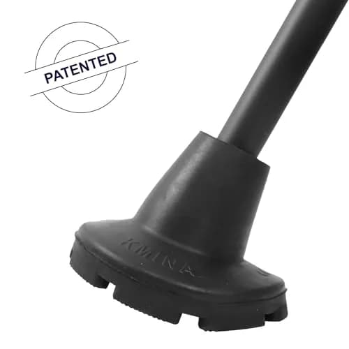 KMINA All Terrain Crutch Tips 7/8 Inch (2.22 cm) - Pack of 2 | Non-Slip Rubber with Steel Ring thumbnail 2