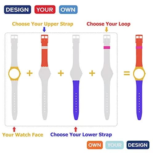 GREENOLIVE Silicone Watch Strap for Swatch 17mm (0.67 inch) | Lucency Color, Water-Resistant thumbnail 5