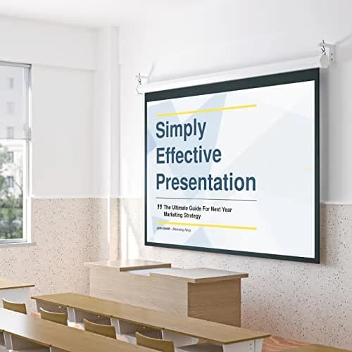 WALI Universal Projector Screen Ceiling Mount, Holds up to 66 lbs | 30kg Capacity L-Brackets thumbnail 8