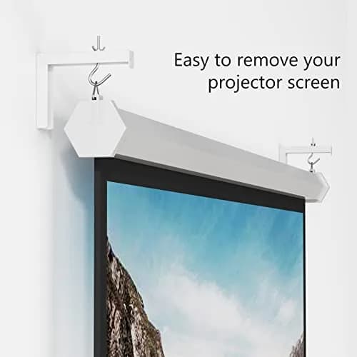 WALI Universal Projector Screen Ceiling Mount, Holds up to 66 lbs | 30kg Capacity L-Brackets thumbnail 3