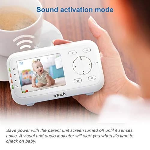 VTech VM3252 No WiFi Video Baby Monitor, 2.8" Screen | 1000ft Range, 480p Video, 2-Way Talk thumbnail 9