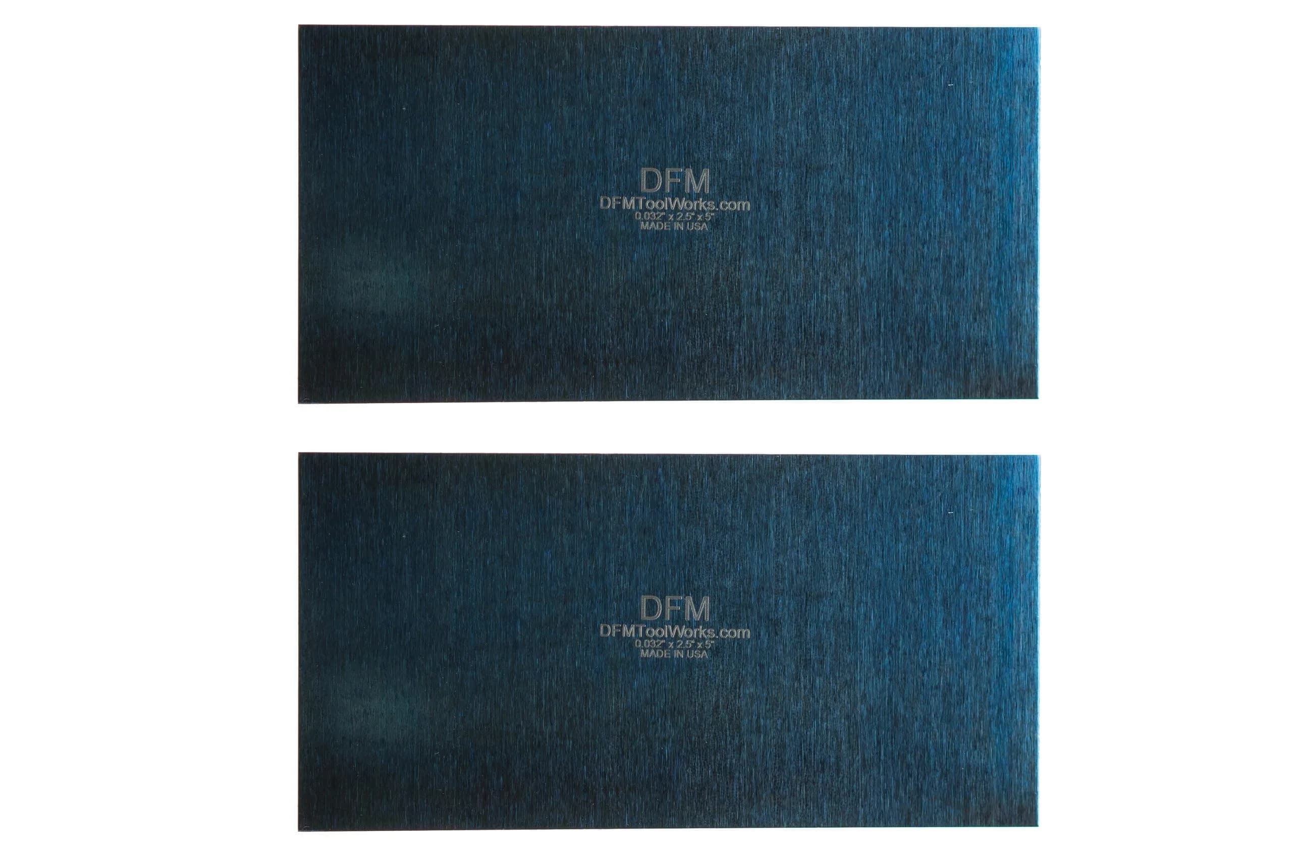 DFM Tool Works Rectangle Card Scraper 0.032" Blue | Precision Woodworking Tool for Hardwoods - main product image