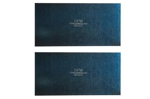 DFM Tool Works Rectangle Card Scraper 0.032" Blue | Precision Woodworking Tool for Hardwoods thumbnail 1
