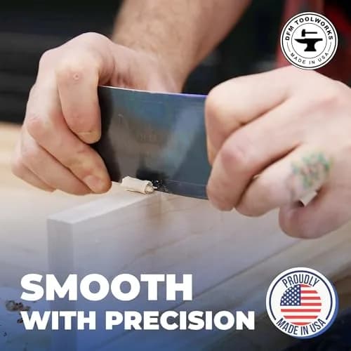 DFM Tool Works Rectangle Card Scraper 0.032" Blue | Precision Woodworking Tool for Hardwoods thumbnail 4