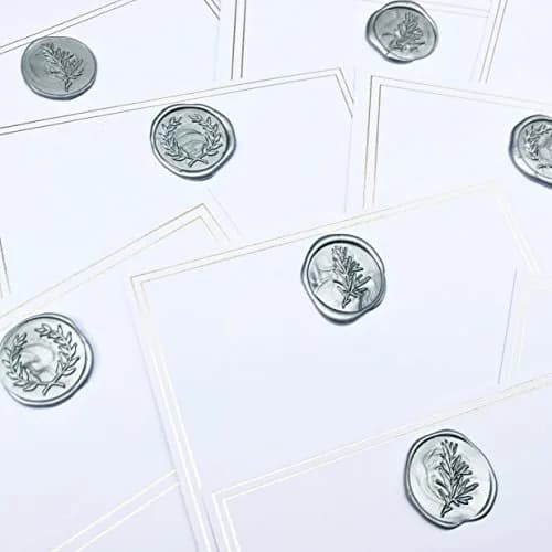 UNIQOOO Metallic Silver Sealing Wax Sticks for Glue Gun | 8 Sticks, 5.5" Length (0.43" Diameter) thumbnail 3
