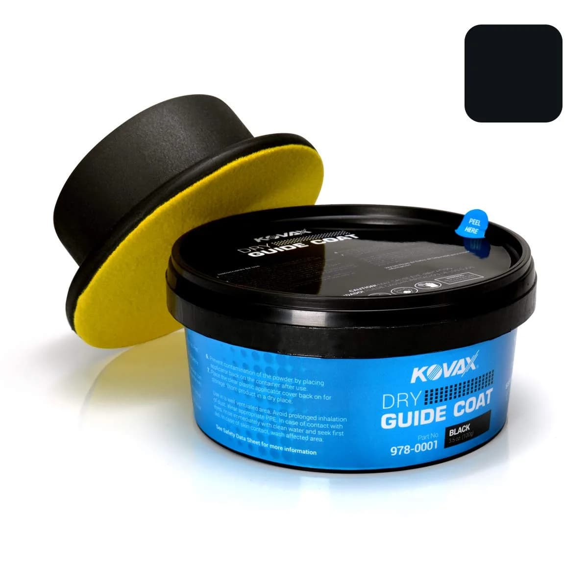 Eagle Abrasives Kovax Dry Guide Coat Black 100g (3.5 fl oz) | Find Imperfections Instantly — Black