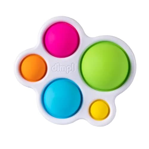 Fat Brain Toys Dimpl Sensory Toy | 5 Silicone Bubbles, BPA-Free, Ages 10 Months+ thumbnail 1