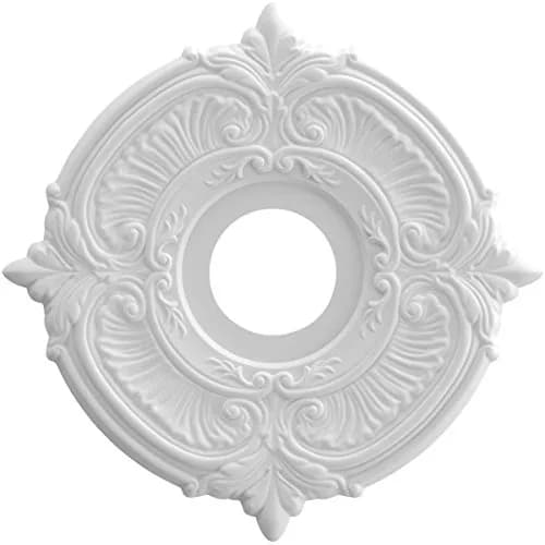 Ekena Millwork Attica Thermoformed PVC Ceiling Medallion 33 cm (13 in.) OD x 1.9 cm (0.75 in.) P | Adds Architectural Detail to Ceilings thumbnail 1