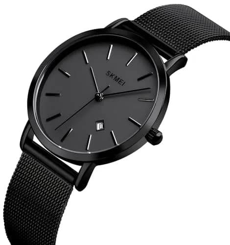 MASTOP Women's Ultra-Thin Petite Quartz Watch 33mm (1.3 inch) | Japanese Movement, Mesh Steel Bracelet thumbnail 2