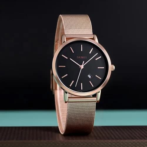 MASTOP Women's Ultra-Thin Quartz Watch 33mm Rose Gold | Japanese Movement thumbnail 7