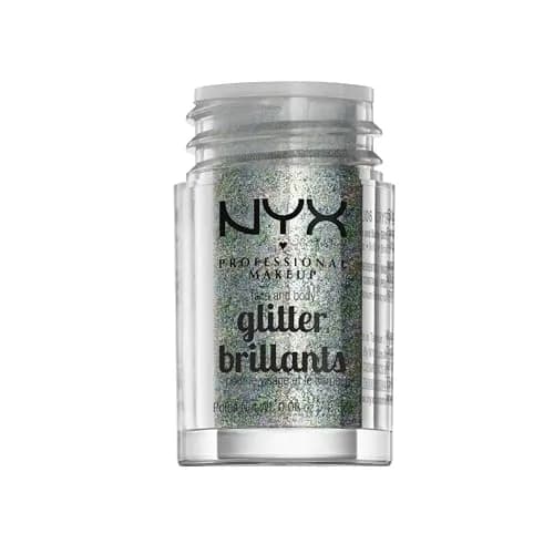 NYX PROFESSIONAL MAKEUP Face & Body Glitter, Crystal | Sparkling Loose Glitter for Face & Body, 0.08 Oz thumbnail 1