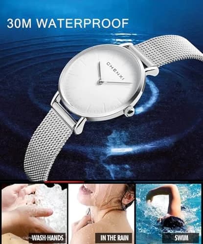 MASTOP Women's Analog Quartz Watch with Rhinestone Stainless Steel Band | 25mm Case thumbnail 7