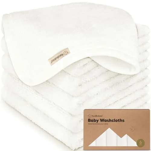 KeaBabies Baby Washcloths 10x10 Inch | Ultra-Soft Bamboo, Absorbent & Reusable for Newborn & Toddler thumbnail 1