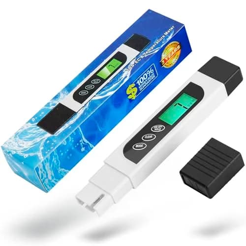 Lxuemlu TDS Meter Digital Water Tester, Accurate and Reliable, Professional TDS, Temperature and EC Meter with Carrying Case, 0-9999ppm, Ideal ppm Meter for Drinking Water, RO/DI System, Aquariums thumbnail 1