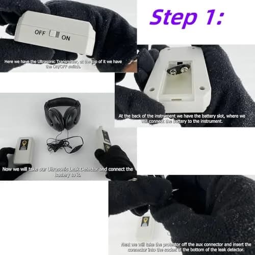 allsun Ultrasonic Leak Detector Kit EM282 with Transmitter, 40kHz HVAC & Automotive Leak Tester thumbnail 8