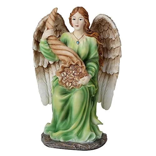 Pacific Giftware Angel of Abundance Prosperity Figurine 4.75"L x 4.5"W x 7"H | Positive Energy Decor thumbnail 1