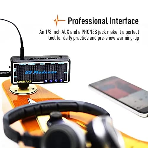 SONICAKE Mini Headphone Amp Combo for Guitar & Bass | Rechargeable, Effects, US Madness thumbnail 5