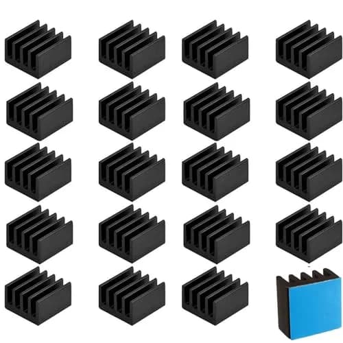 Easycargo 20pcs 9mm Small Aluminum Heatsink Kit | Passive Cooling for VRM & GPU thumbnail 1
