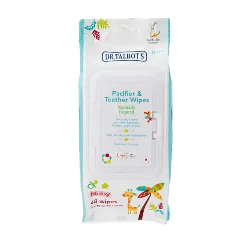 Dr. Talbot's Pacifier and Teether Wipes | 48 Count (120ml) | All Natural, Alcohol-Free thumbnail 1