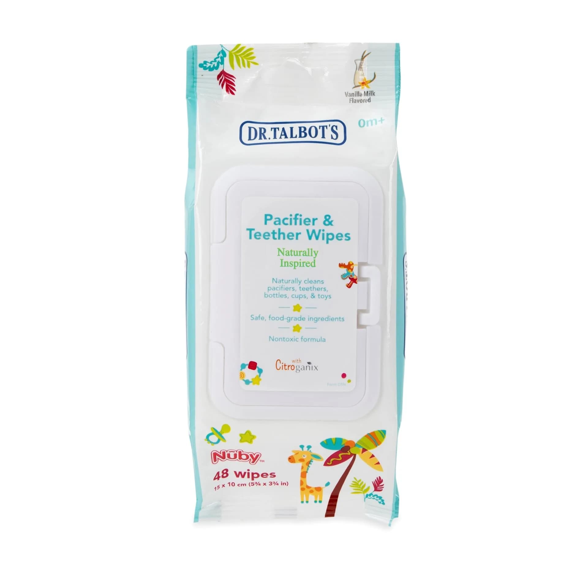 Dr. Talbot's Pacifier and Teether Wipes | 48 Count (120ml) | All Natural, Alcohol-Free - main product image