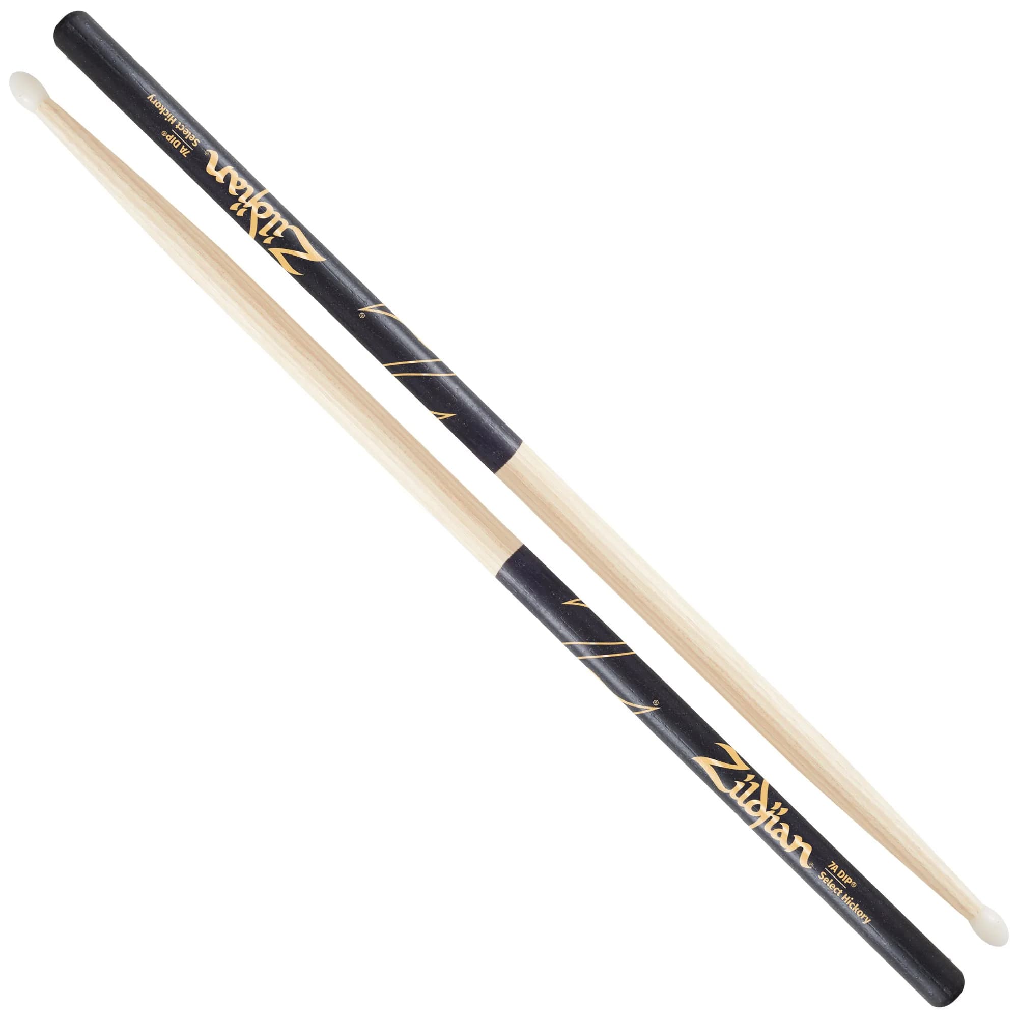 Zildjian 7A Nylon Tip Drumsticks | Light, Versatile, Tacky DIP Grip