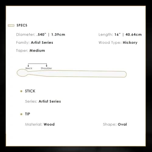 Zildjian Trilok Gurtu Artist Series Drumsticks | Unique Notch & Jazz Dimensions for Speed & Articulation thumbnail 6
