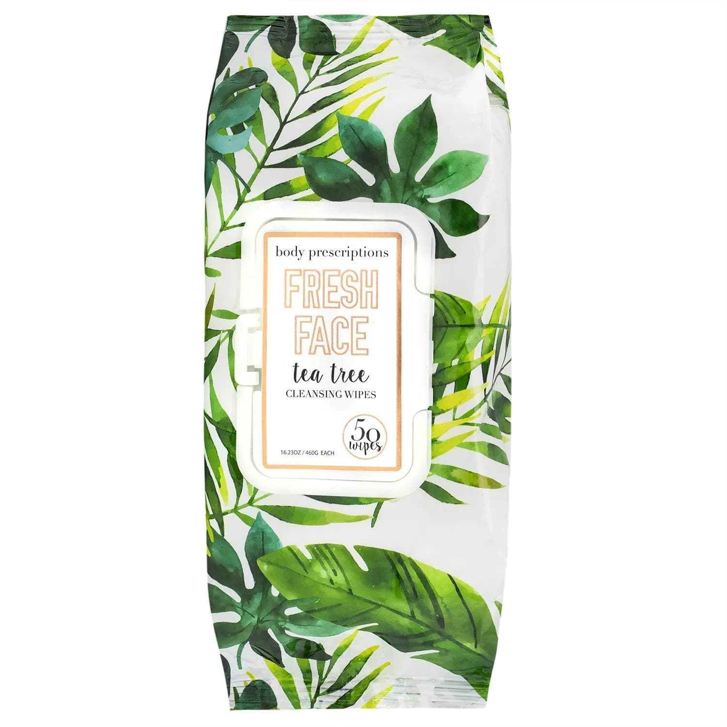 Body Prescriptions Tea Tree Facial Wipes 50 Count | Detox & Moisturize, Gentle Deep Cleansing - main product image