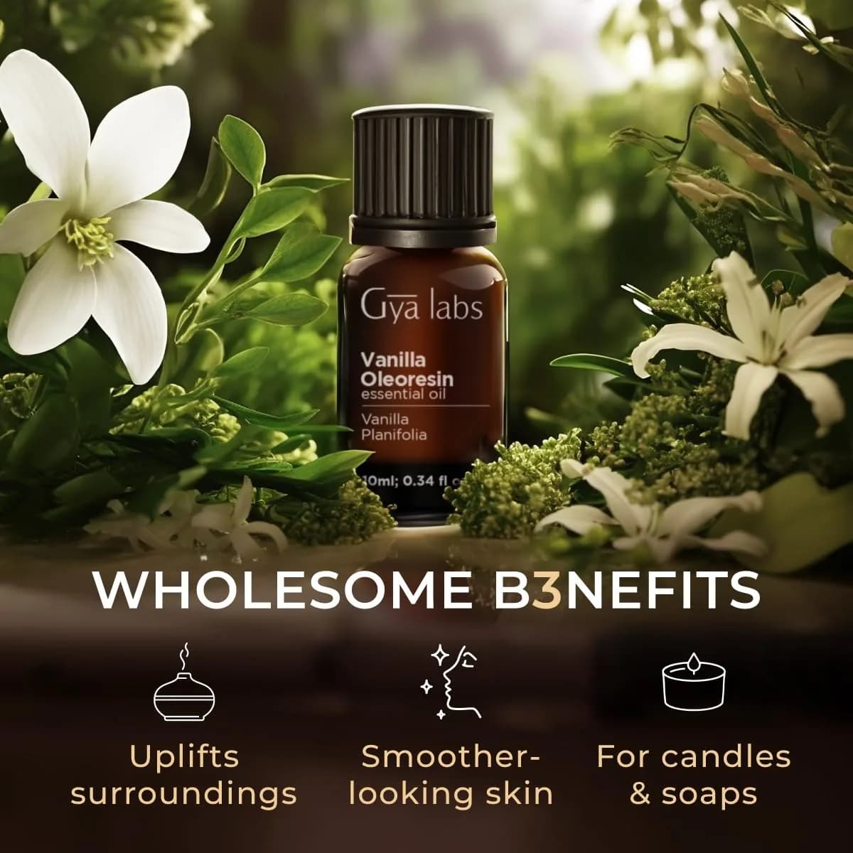 Gya Labs Vanilla Essential Oil 0.34 Fl Oz (10 ml) | Pure Vanilla Aroma for Diffuser, Skin & Candle Making thumbnail 5