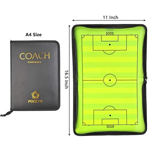 FOCCTS Magnetic Soccer Coaching Board 42 x 28.5 cm | Tactical Magnetic Clipboard for Coaches thumbnail 2