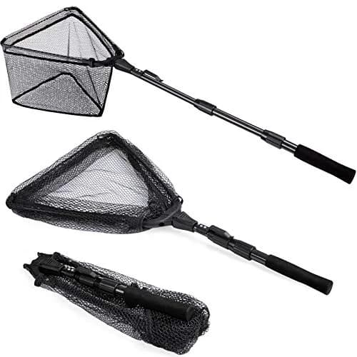 PLUSINNO 1.2m (47" Extendable) Telescopic Fishing Net with EVA Handle | Catch and Release Friendly thumbnail 1