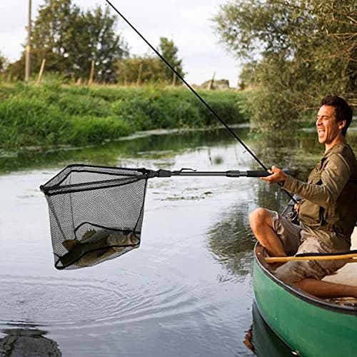PLUSINNO 1.2m (47" Extendable) Telescopic Fishing Net with EVA Handle | Catch and Release Friendly thumbnail 6