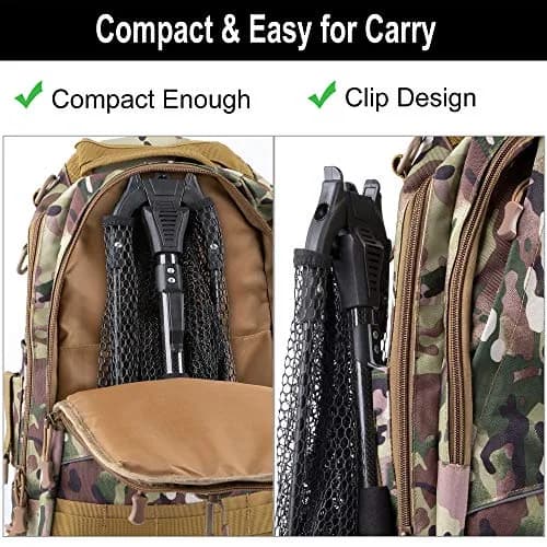 PLUSINNO 20"/52 cm Hoop Size 1.5M Telescopic Fishing Net | Catch and Release Landing Net with Belt Clip thumbnail 3