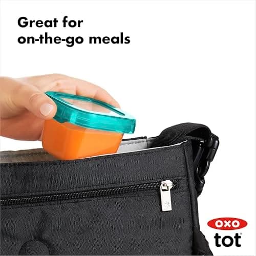 OXO Tot Baby Blocks Freezer Storage Containers Teal 120ml (4 Oz) | Airtight & Leak-Proof for Homemade Baby Food thumbnail 7