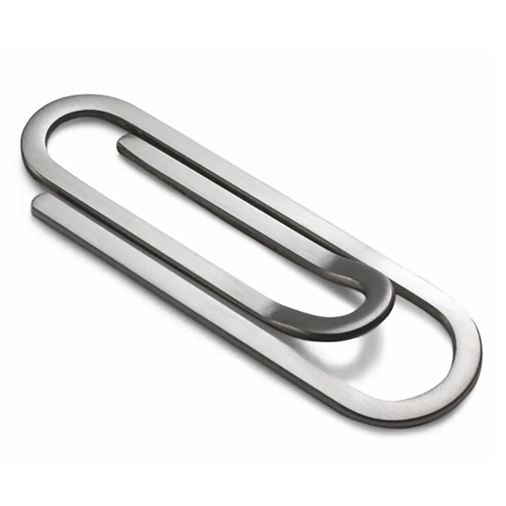 CKLT Money Clip, Cash Clip, Minimalist Wallet Slim Wallet, Stainless Steel, Secure & Stylish for Men & Boys — Paper Clip
