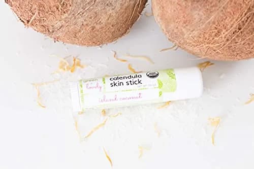 Green + Lovely Calendula Skin Stick Organic Lotion Sticks Island Coconut 29.57ml (1 fl oz) | Certified Organic Moisture Balm thumbnail 4