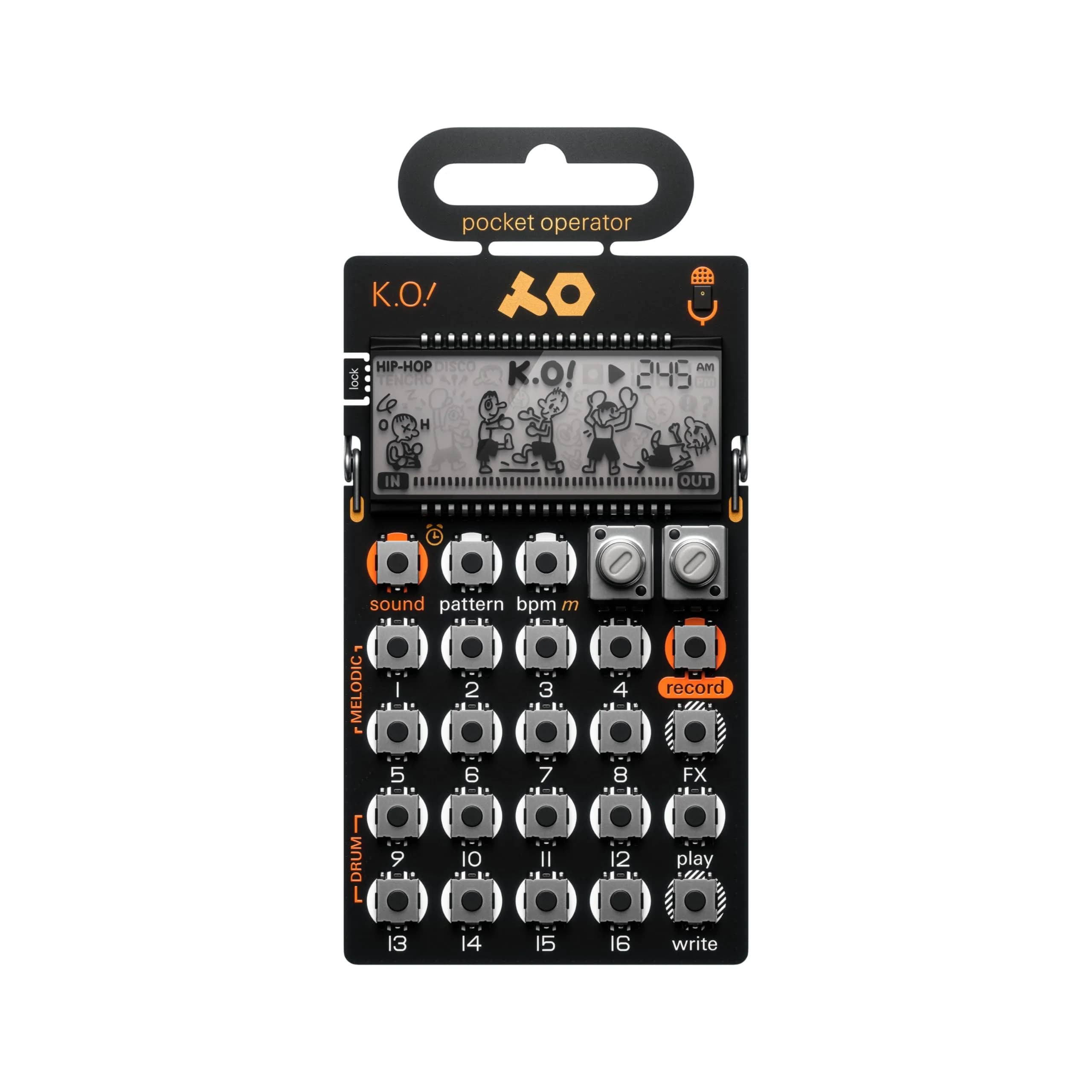 Teenage Engineering PO-33 K.O. Micro Sampler & Drum Machine | 40s Sample Memory, Built-in Mic, Sequencer & Effects - main product image
