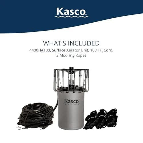 Kasco 1HP Surface Aerator 240V | Efficient Pond Oxygenation, 100ft Power Cord (Float Not Included) thumbnail 2