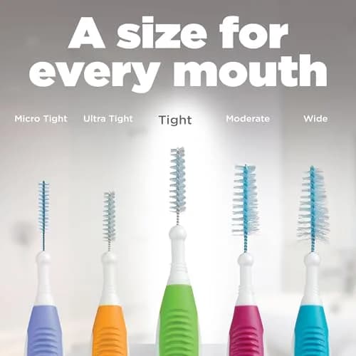 GUM Proxabrush Go-Betweens Tight Interdental Brushes, 10 Count | Clinically Designed for Tight Spaces thumbnail 2